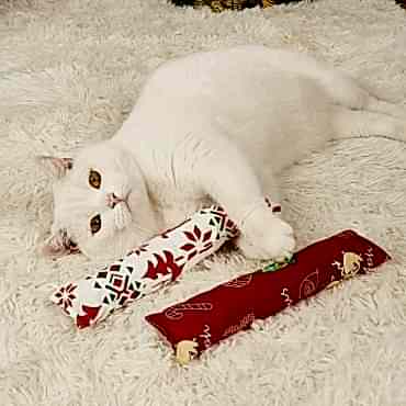 Yılbaşı Konseptli Hışırtılı Bez Kedi Oyuncağı