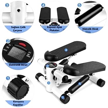 Direnç Lastikli Mini Stepper Egzersiz Aleti