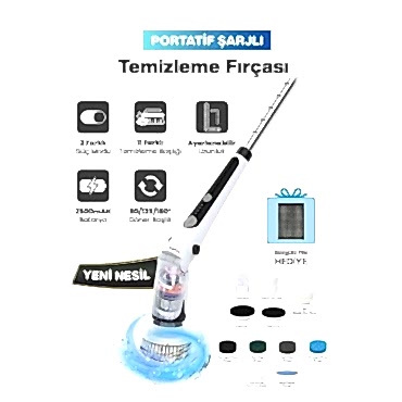 Portatif Şarjlı Temizleme Fırçası 