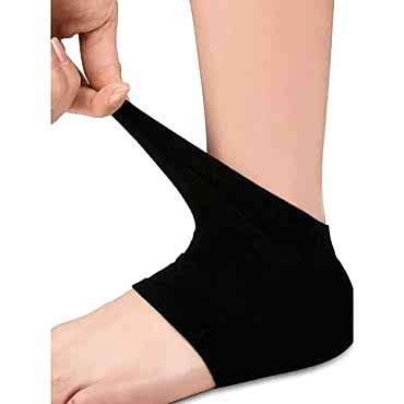 Siyah Silikon Topuk Nemlendirici Çorap 