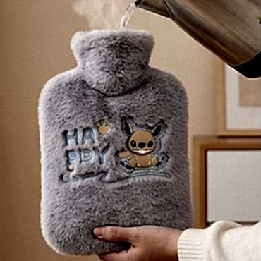 Stitch Figürlü Gri Peluş Sıcak Su Torbası 1 Litre