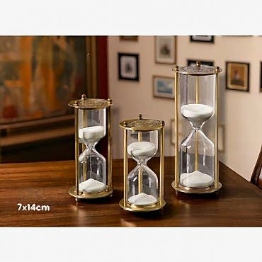 Dekoratif Cam Kum Saati 7x14 cm 