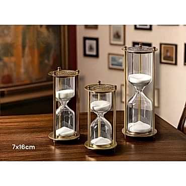 Dekoratif Cam Kum Saati 7x16 cm 