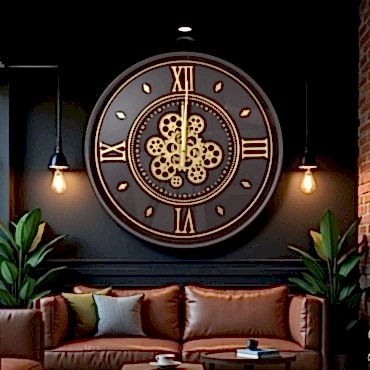 Çarklı Duvar Saati 55 cm