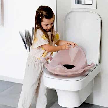 Pembe Kulplu Çocuk Klozet Adaptörü 