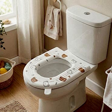 Desenli Klozet Oturak Kılıfı