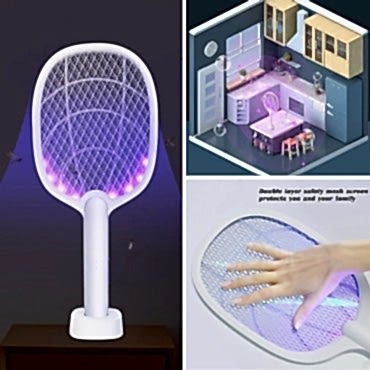 Şarjlı Standlı Sinek Öldürücü Raket 