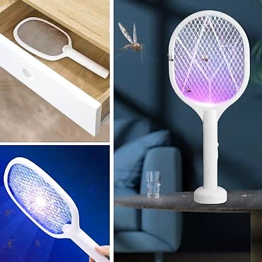 Şarjlı Standlı Sinek Öldürücü Raket 