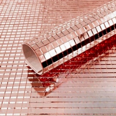 Kendinden Yapışkanlı Aynalı Kare Bronz Sticker 30x30 Cm