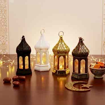 Ramazan Temalı Büyük Altıgen Kapalı Kubbe LED Lamba