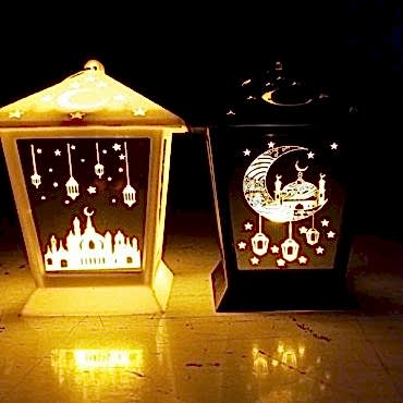 Ramazan Temalı Kare Kubbe LED Lamba 