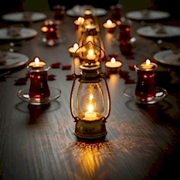 Ramazan Temalı Gold Gaz Lambası LED Işık 