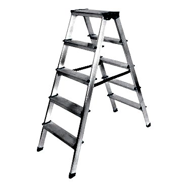 5+5 Çift Basamaklı Alüminyum Metal Merdiven