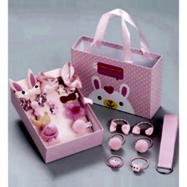 Çanta Kutulu Şirin Kız Çocuk Toka Seti - 18 Parça 