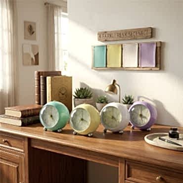 Yuvarlak Metal Renkli Çalar Saat