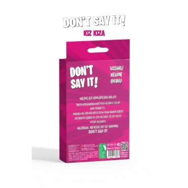 Yasaklı Kelime Oyunu Don't Say It! Kız Kıza - Eğlenceli Kart Oyunu
