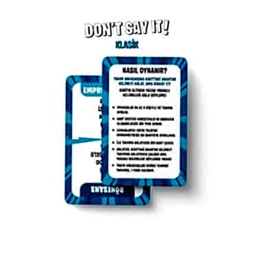 Yasaklı Kelime Oyunu Don't Say It! Klasik - Eğlenceli Kart Oyunu
