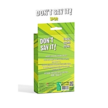 Yasaklı Kelime Oyunu Don't Say It! Spor - Eğlenceli Kart Oyunu