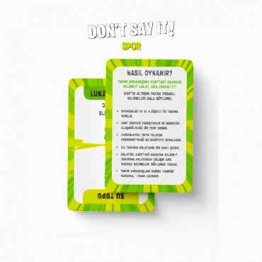Yasaklı Kelime Oyunu Don't Say It! Spor - Eğlenceli Kart Oyunu