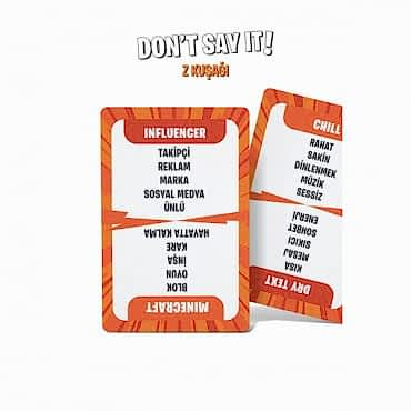 Yasaklı Kelime Oyunu Don't Say It! Z Kuşağı - Eğlenceli Kart Oyunu