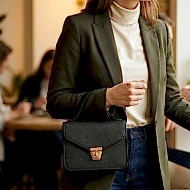 Siyah Kutu El Çantası 