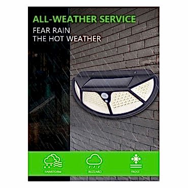 Fonksiyonel Sensörlü 102 Ledli Solar Bahçe Lambası