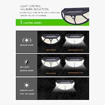 Fonksiyonel Sensörlü 102 Ledli Solar Bahçe Lambası